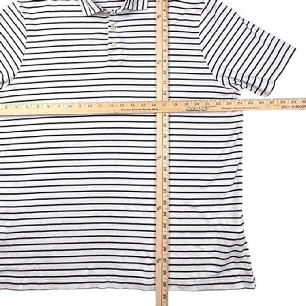 Polo Ralph Lauren Classic Fit Striped Short Sleeve Polo Shirt White Navy M XL